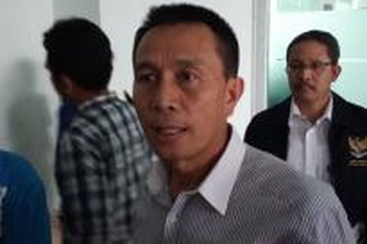 Ketua Komisi Yudisial Suparman Marzuki,saat menerima laporan terkait pelanggaran kode etik hakim, di Gedung KY, Jalan Kramat Raya, Jakarta Pusat, Selasa (17/2/2015).