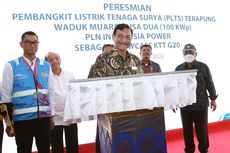 Jelang KTT G20, Menko Kemaritiman Luhut Resmikan PLTS Terapung Milik PLN di Nusa Dua, Bali