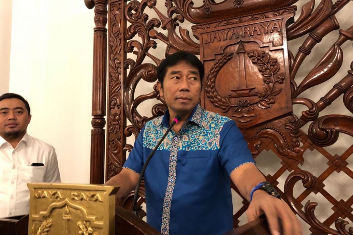 Wakil Ketua DPRD DKI Jakarta Abraham Lunggana di Balai Kota DKI, Senin (29/1/2018). 