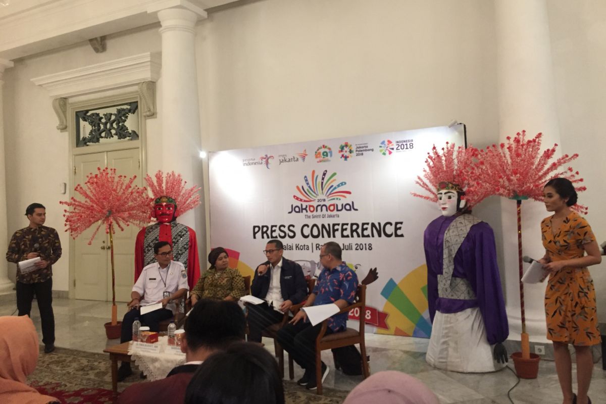 Sandiaga Uno, Wakil Gubernur DKI Jakarta di Balai Kota, Medan merdeka barat, Rabu (4/7/2018)