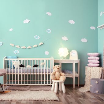 Ilustrasi kamar tidur bayi.