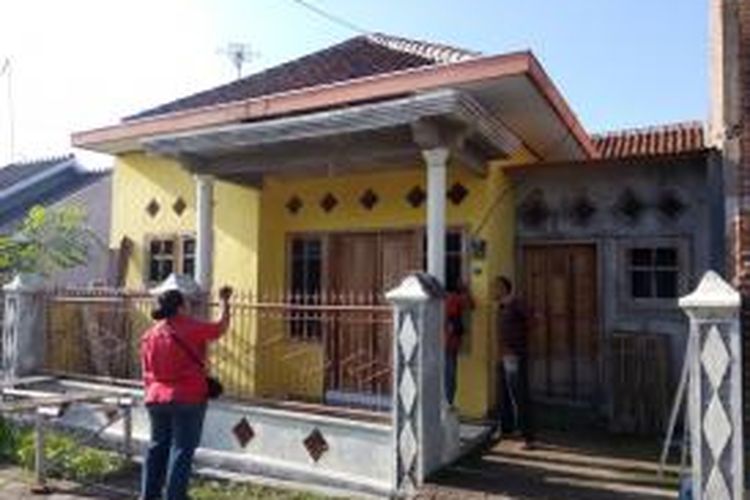 Rumah terduga teroris atas nama Adi Margono di Kelurahan Kebalenan, Kabupaten Banyuwangi.