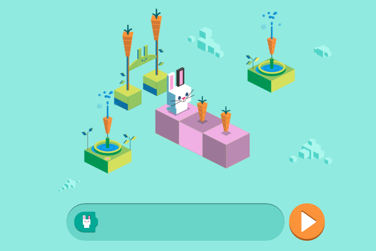 Ilustrasi game Google yang seru, Coding.