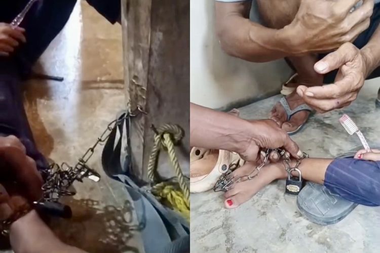 Bocah di Mesuji Dirantai Orangtua Saat Tidur lalu Ditinggal Pergi