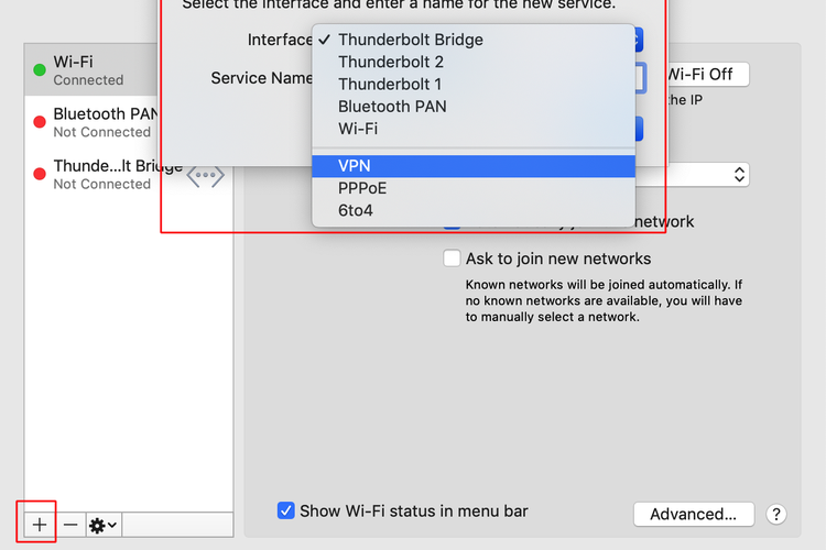 Ilustrasi cara pakai VPN di Macbook