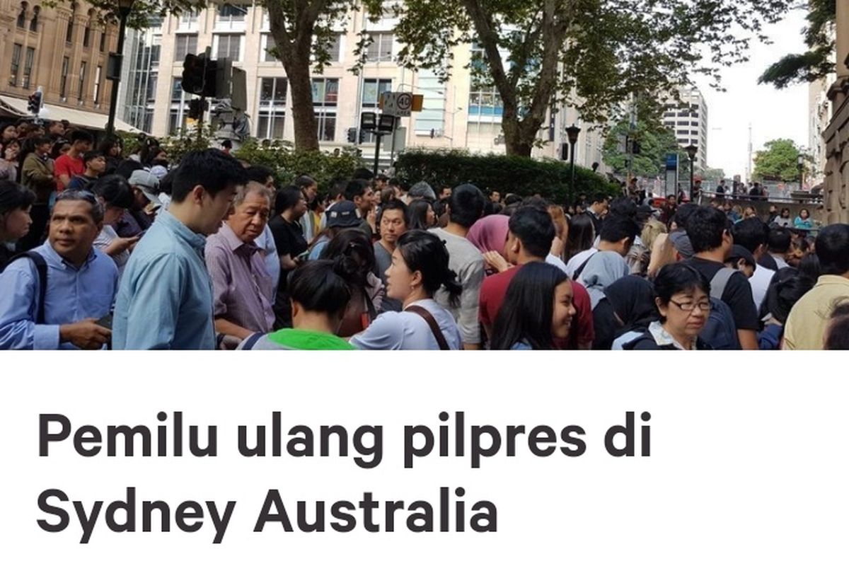 Petisi Pemilu Ulang di Sydney
