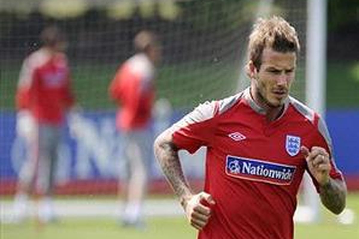 Gelandang LA Galaxy, David Beckham.