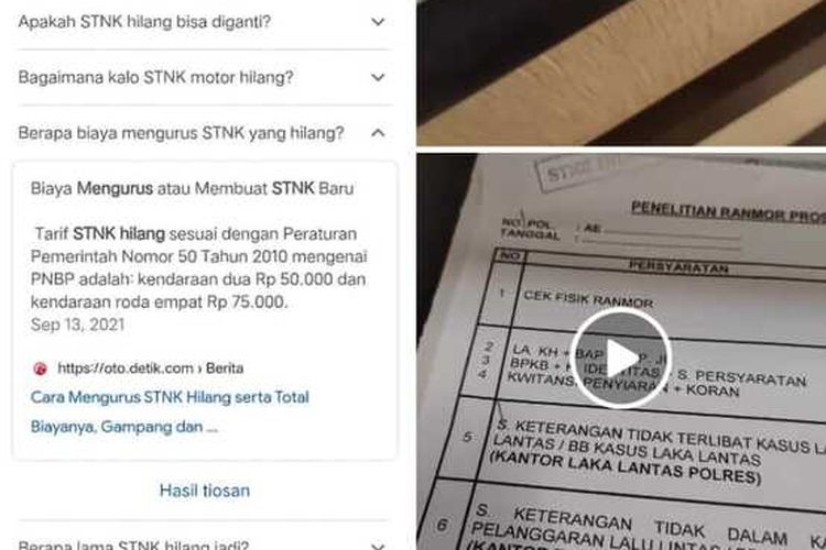 Tangkapan layar unggahan pemilik akun Sandi Santrine Al Karim soal adanya dugaan pungi di kantor samsat Kabupaten Magetan.