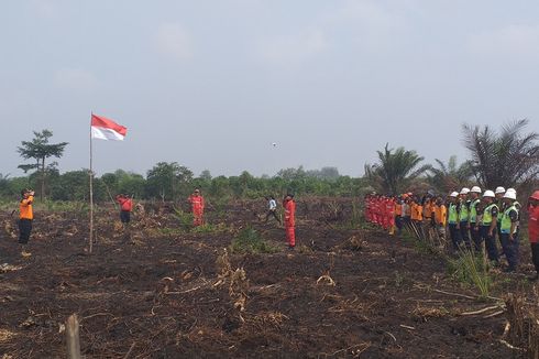 Upacara 17 Agustus di Lokasi Kebakaran Hutan, Dibayangi Api, Tanpa Prosesi Pengibaran Bendera