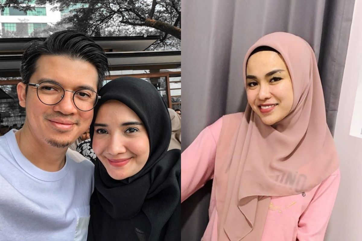 Irwansyah dan Zaskia Sungkar (kiri) dan Medina Zein (kanan).