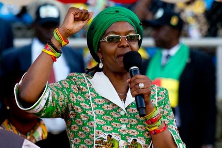 Istri presiden Zimbabwe, Grace Mugabe.