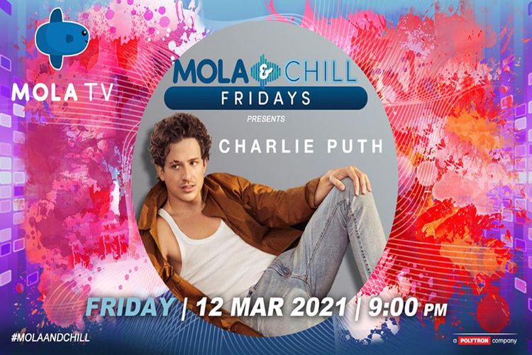 Charlie Puth akan tampil di Mola & Chill Fridays.
