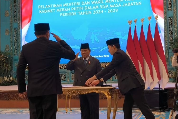 Ke mana Gibran? Saat Prabowo Lantik Menteri, Wamen, dan Pimpinan Badan