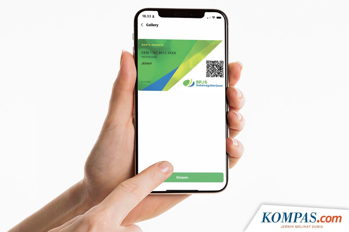 Ilustrasi cara download karu BPJS Ketenagakerjaan di aplikasi JMO.