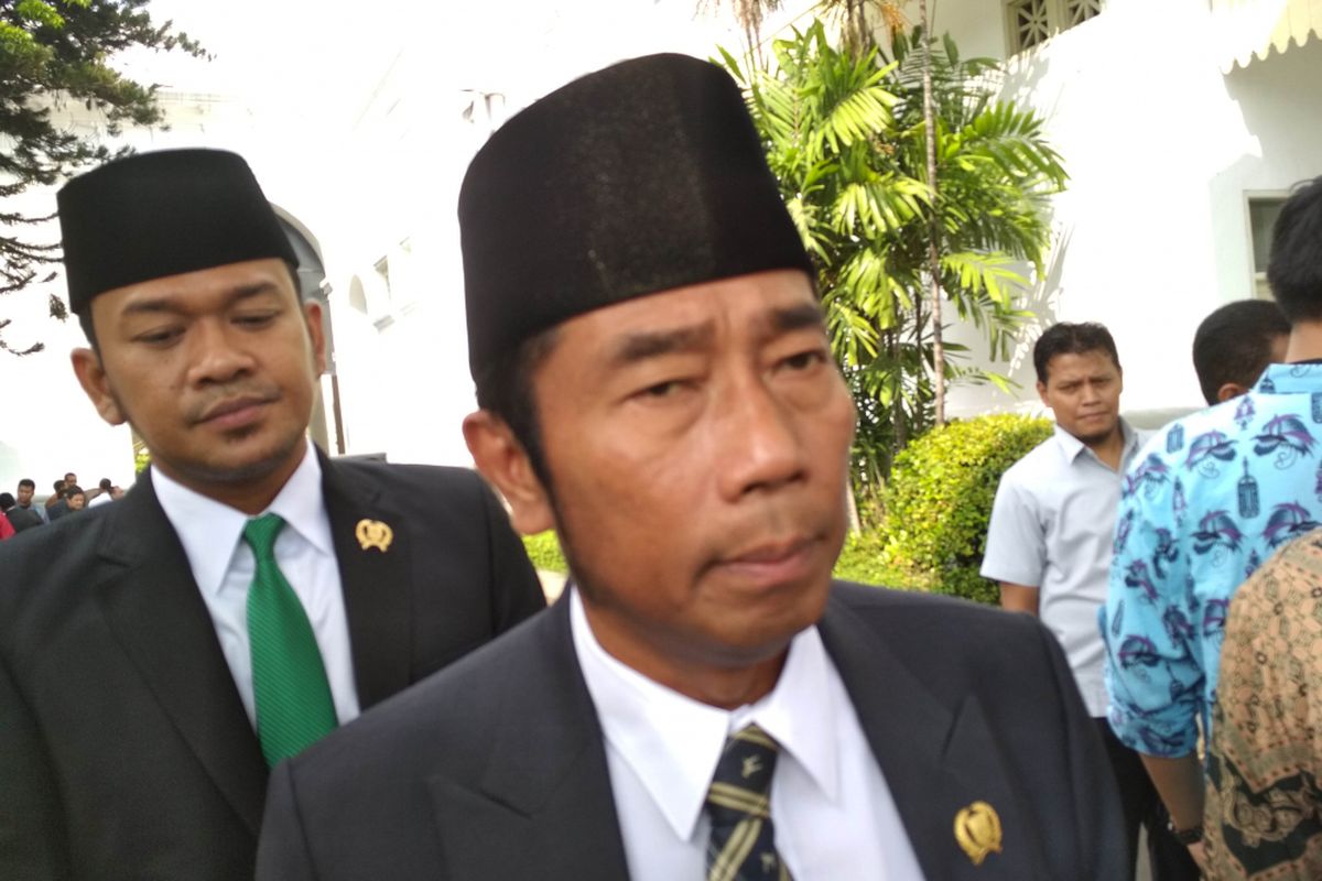 Wakil Ketua DPRD DKI Abraham Lunggana di Istana, Kamis (15/6/2017).