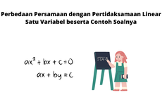 Perbedaan Persamaan dengan Pertidaksamaan Linear Satu Variabel dan Contoh Soalnya