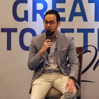 Digital & PR Director Vivo Indonesia, Fachryansyah Farandy di acara Year End Gathering yang digelar Vivo di bilangan Thamrin, Jakarta Pusat, Jumat (27/12/2019). 