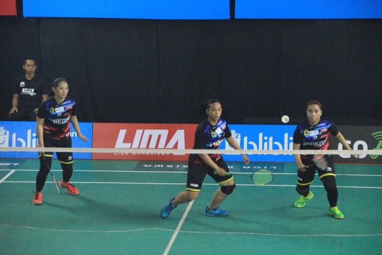 Putri Unikom berhasil keluar sebagai kampiun LIMA Badminton: Blibli.com West Java Conference (WJC) 2018 yang digelar di lapangan 2 GOR Lodaya Bandung ini. 