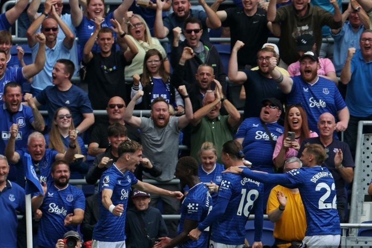 Hasil Liga Inggris: Everton Menang di Stadion Baru, Fulham Vs Man United 1-1