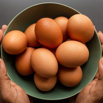 Ilustrasi telur ayam. 