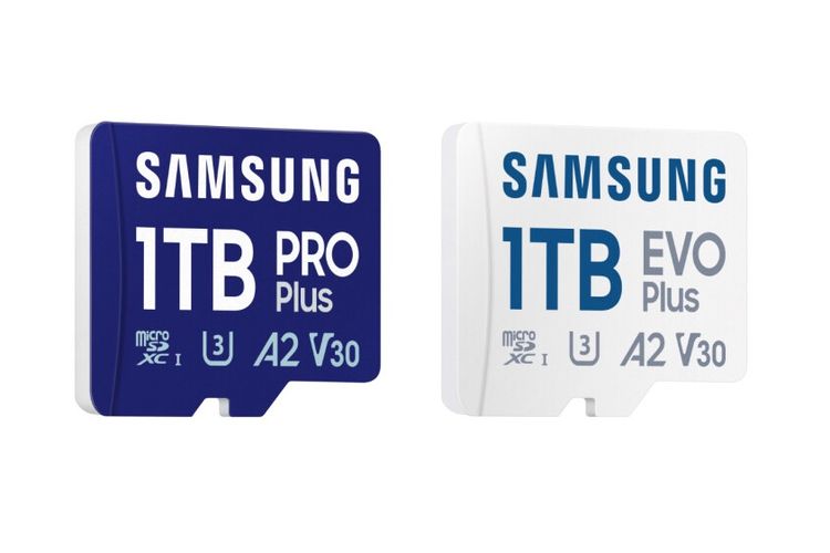 Ilustrasi kartu memori microSD Samsung Pro Plus dan Evo Plus