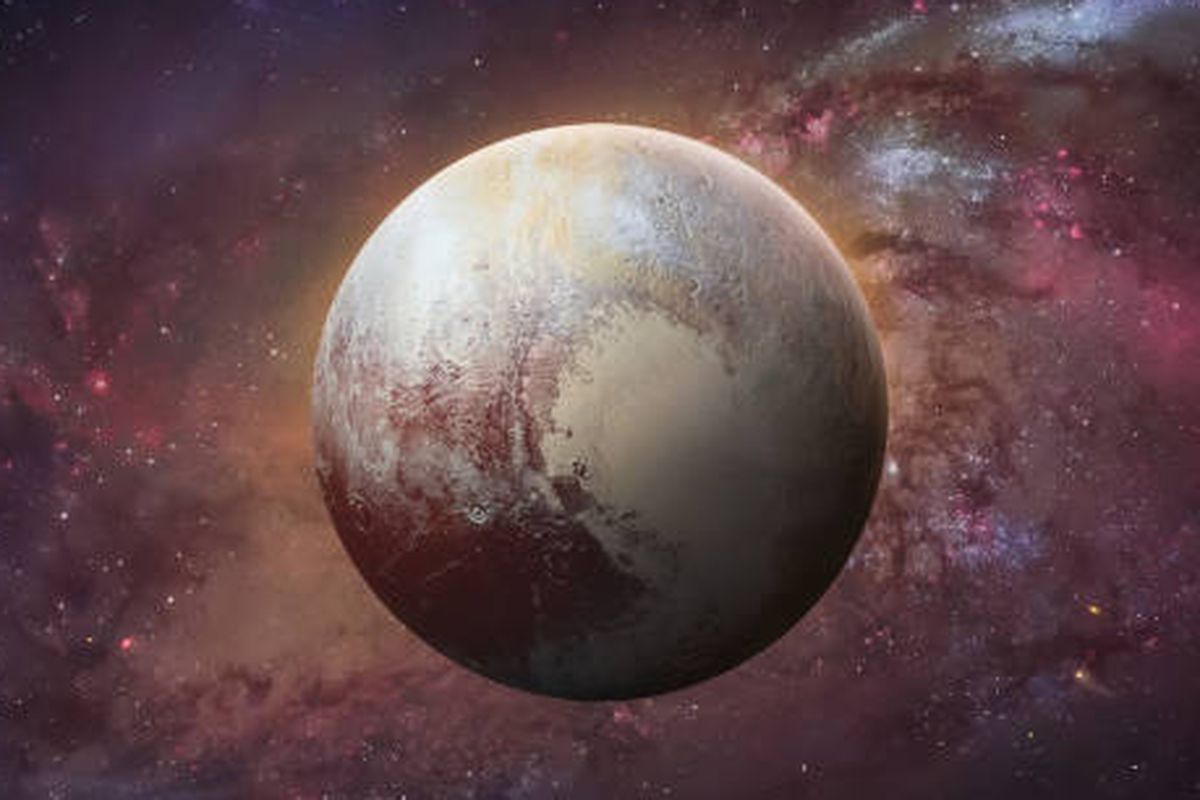 Ilustrasi Pluto, planet yang dihapus dari tata surya.