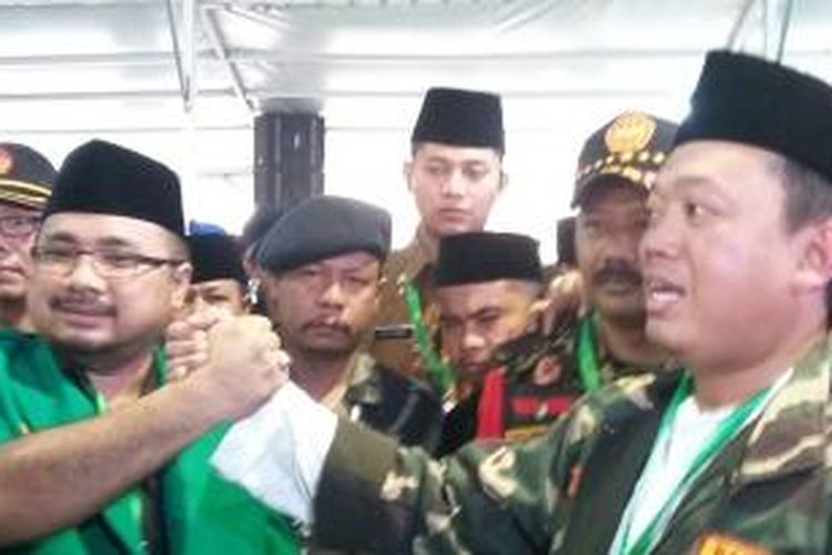 Yaqut Choilil Coumas saat bersama Nusron Wahid