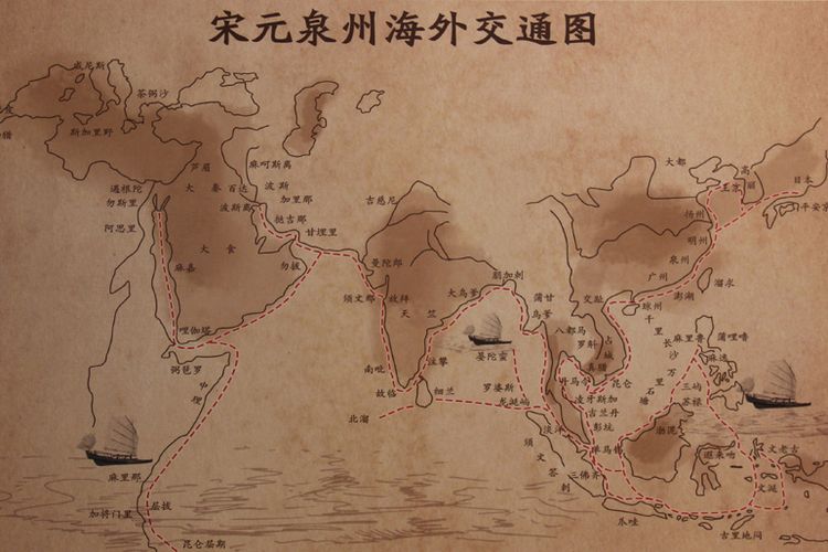 Ilustrasi peta jalur sutra maritim DOK. Munocopality of Quanzhou via unesco