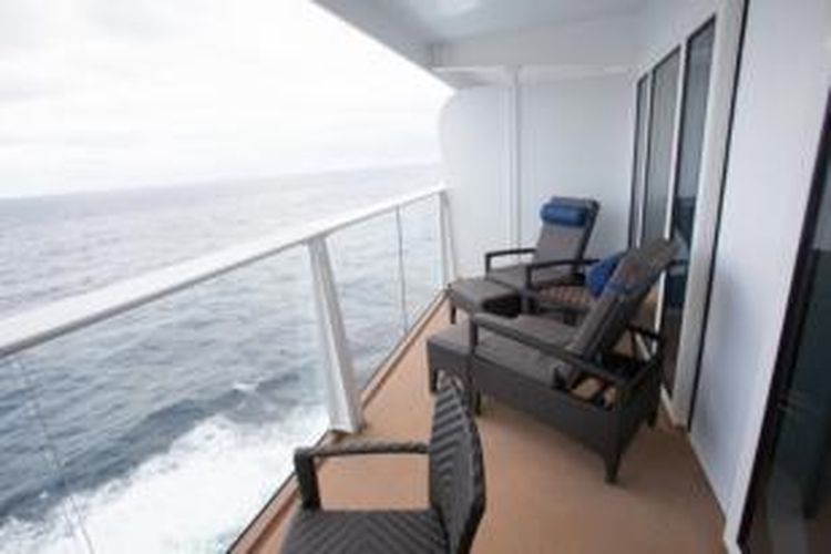 Royal Caribbean International meluncurkan Quantum of the Seas, pada November 2014, tampak di foto adalah kamar Grand Loft Suite dengan balkon. 