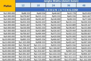 Tabel KUR BRI 2026 Terbaru: Pinjaman Rp 1 Juta–Rp 200 Juta, Ini Cicilannya per Bulan
