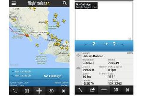 Ini Bukti Lintasan Balon Udara Google di Indonesia