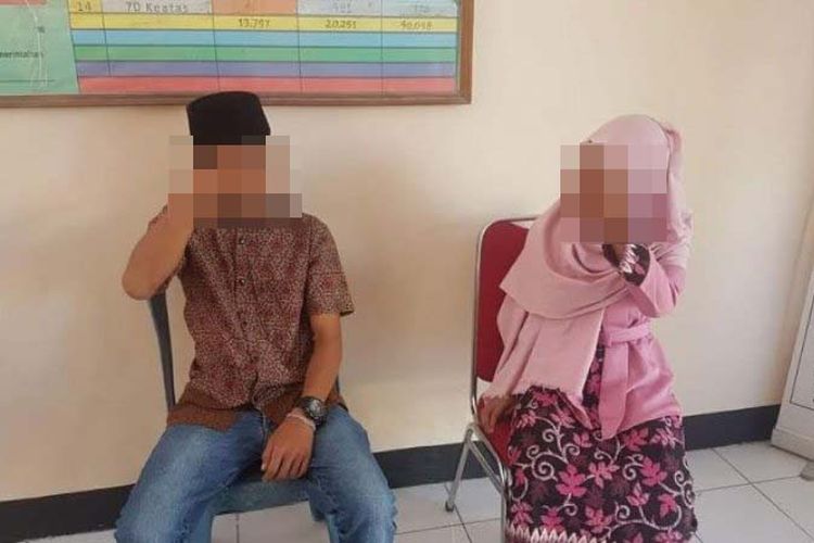 Pasangan pelajar SMP, SY (15) dan FA (14), yang berencana menikah meski menuai kecaman.
