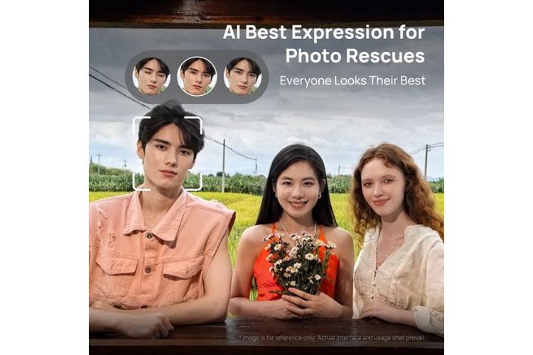 HUAWEI nova 13 Pro punya teknologi AI Best Expression berupa sistem cerdas yang mampu mendeteksi dan menyempurnakan ekspresi wajah secara otomatis. 