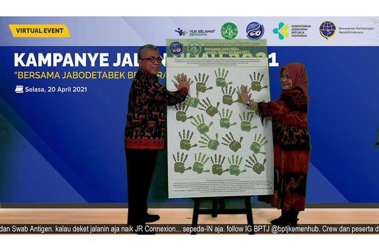 BPTJ menggelar Kampanye Jalan Hijau secara virtual di Jakarta, Selasa (20/4/2021). 
