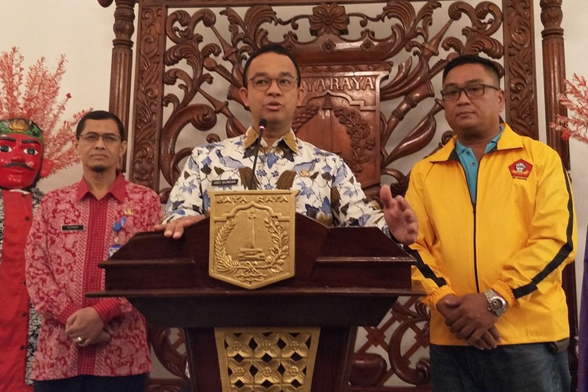 Gubernur DKI Jakarta Anies Baswedan di Balai Kota DKI Jakarta, Jalan Medan Merdeka Selatan, Kamis (29/8/2019).