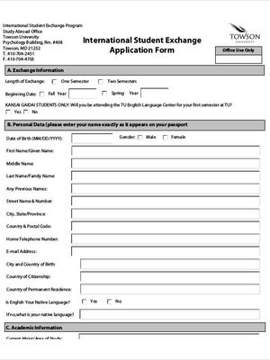 Contoh formulir pendaftaran dalam bahasa Inggris