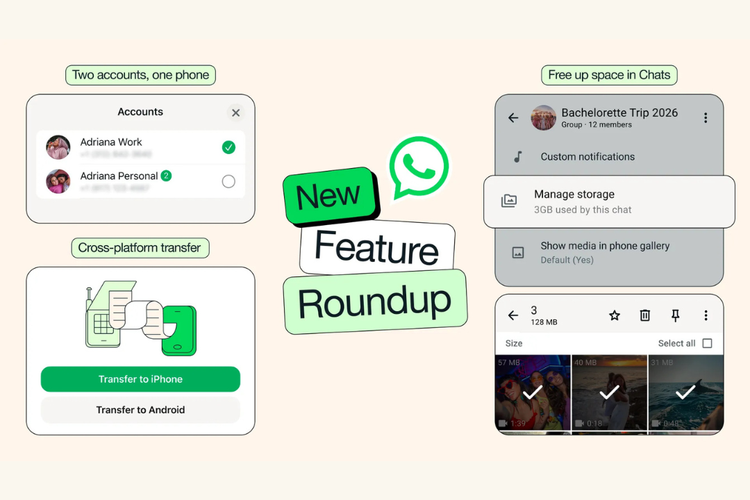 Update Besar WhatsApp: iPhone Kini Bisa 2 Akun, Ada AI untuk Edit Foto dan Balas Chat