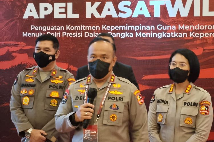 Kepala Divisi Humas Polri Irjen Dedi Prasetyo di Hotel Sultan, Jakarta, Rabu (14/12/2022).