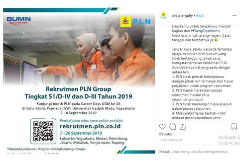 PLN Buka 9 Profesi hingga 20 September 2019, Apa Saja Syaratnya?