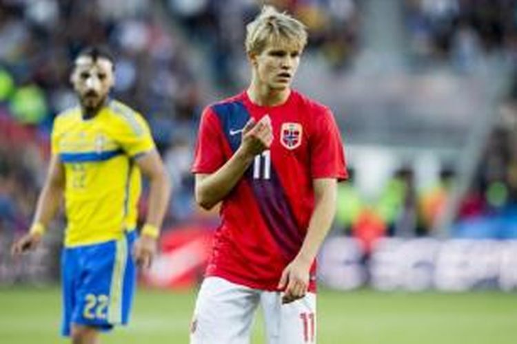 Gelandang Real Madrid asal Norwegia, Martin Odegaard.