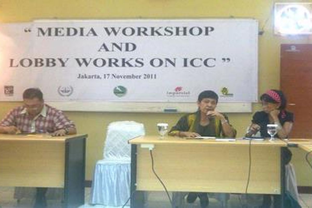 Media Workshop tentang Kampanye Ratifikasi Statuta Roma di Jakarta, Kamis (17/11/2011) 