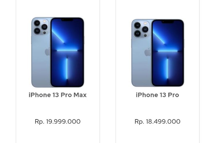 Resmi Ini Harga Iphone 13 Pro Dan 13 Pro Max Di Indonesia Halaman All Kompas Com