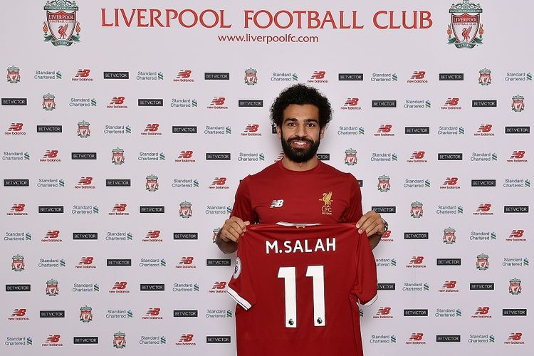 Mohamed Salah diperkenalkan sebagai pemain baru Liverpool pada Kamis (22/6/2017). 