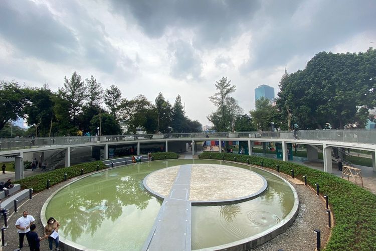 Penampakan Taman Literasi Martha Christina Tiahahu di Kebayoran Baru, Jakarta Selatan.