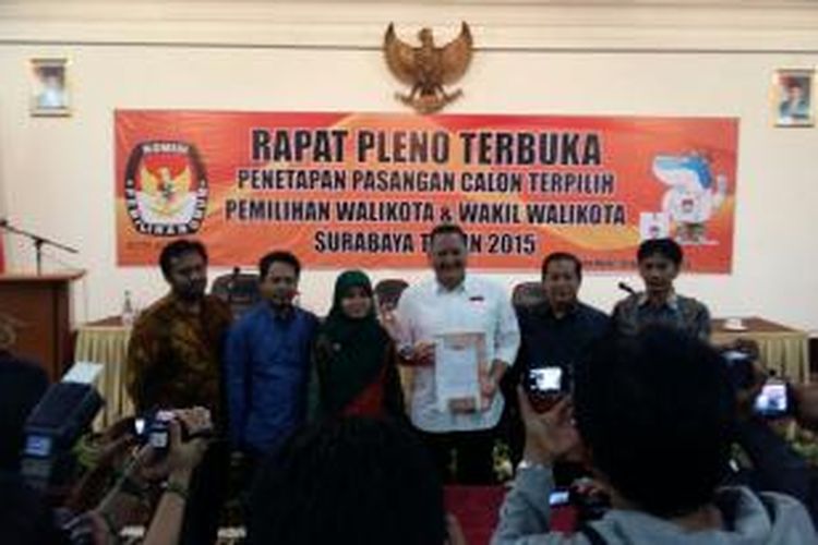 Pleno penetapan Risma-Whisnu sebagai pemenang Pilwali Surabaya
