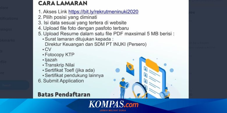 Bumn Pt Inuki Open Job Vacancies Here Are The Terms And How To Register Page All World Today News