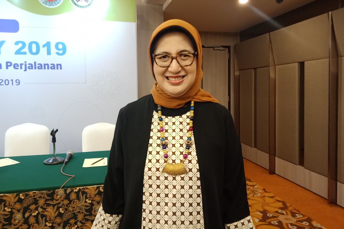Ketua Perhimpunan Alergi-Imunologi Indonesia, Prof. Dr. dr. Iris Rengganis, SsPD, K-AI, FINASIM seusai acara media gathering di Hotel Borobudur, Jakarta Pusat, Senin (25/11/2019).