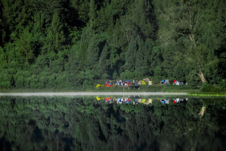 Danau di Ranu Regulo, Lumajang, Jawa Timur.