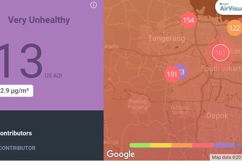 Polusi Udara Pagi Ini, Jakarta Terburuk di Dunia, Tangsel Lebih Buruk Lagi