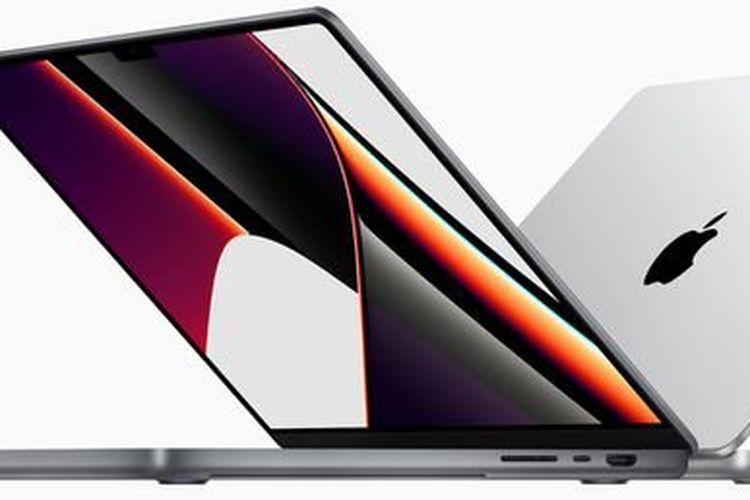 Ilustrasi Macbook Pro 2021 14 inci dan 16 inci.